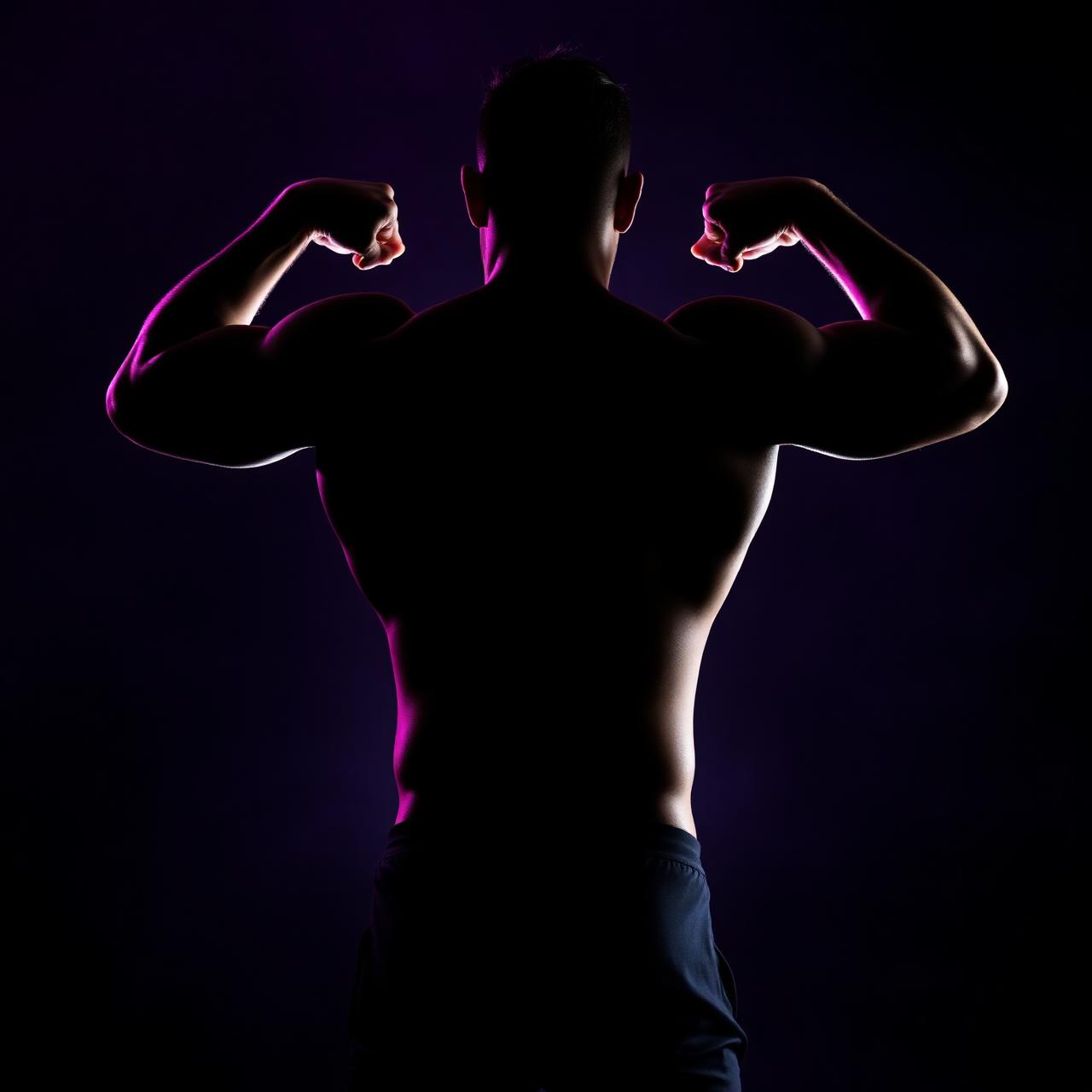 Athletic male silhouette